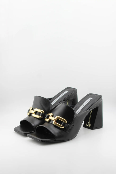 Jorge Bischoff Square-Toe Block Heel Mules